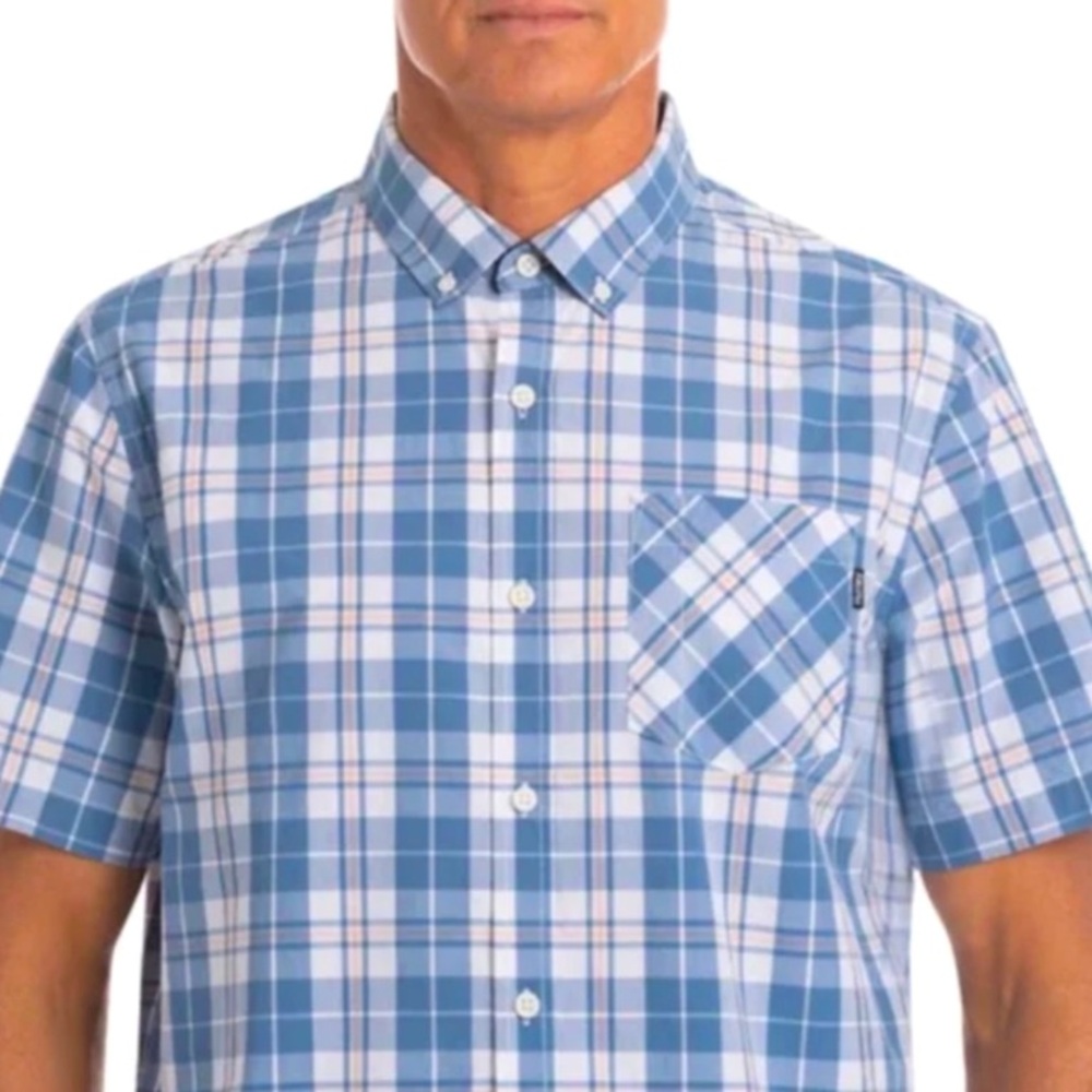 NWT Hurley Short Sleeve Button Up Shirt Size Large
